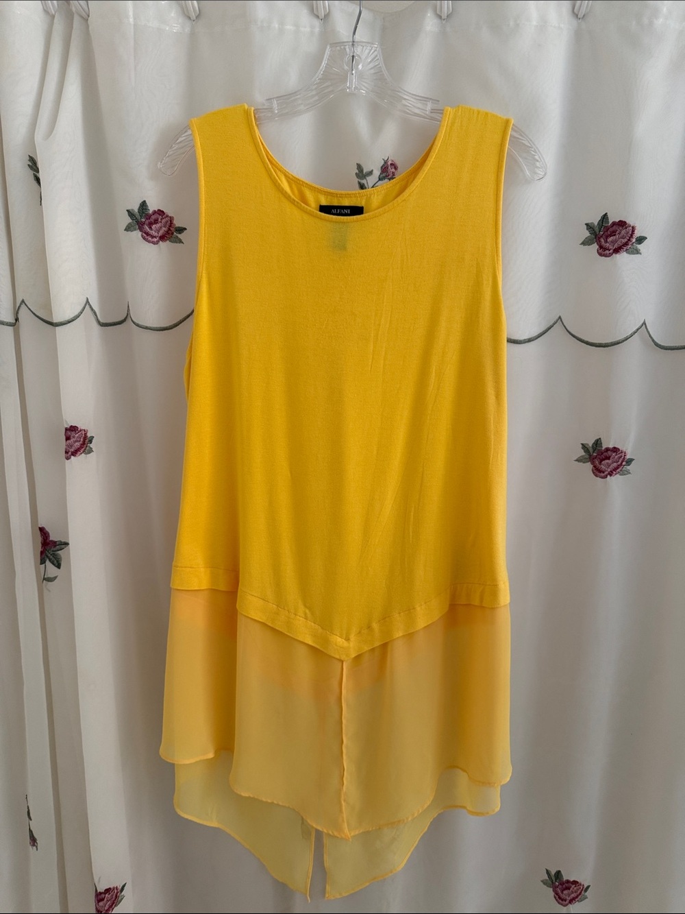 Alfani Bright Yellow Sleeveless Tunic
